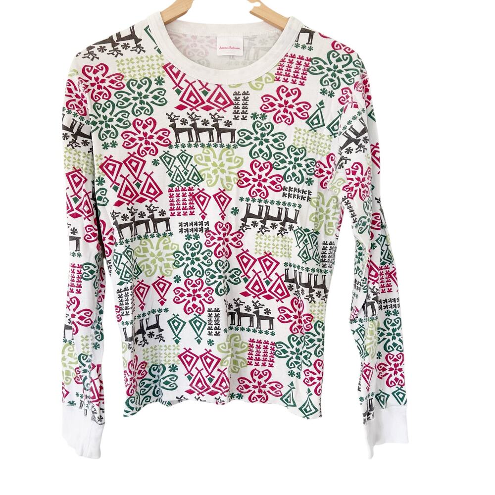 Hanna Andersson Organic Cotton Printed Christmas Pajamas Sz S